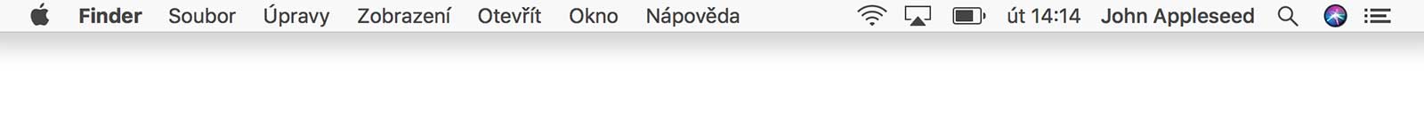 Řádek nabídek