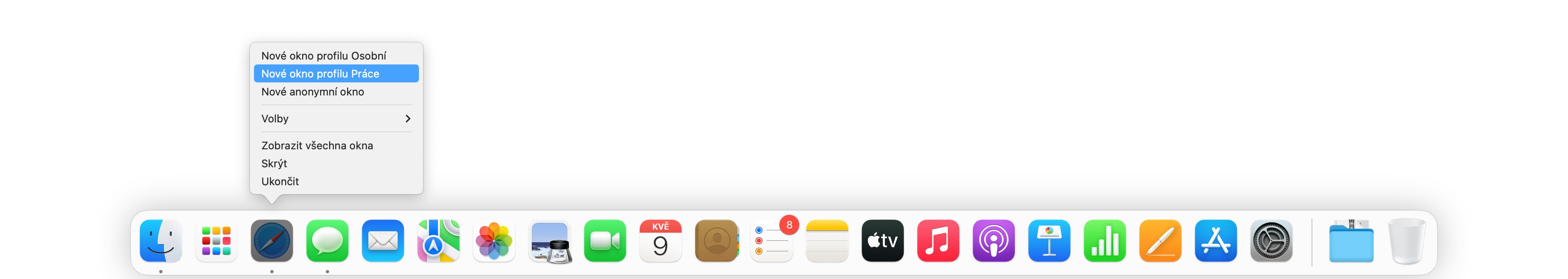 Profily Safari v docku